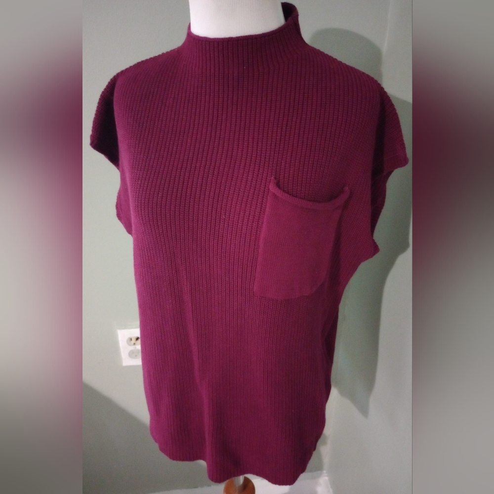 NWT Anrabess Burgundy Sweater Vest L Large